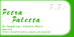 petra paletta business card